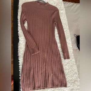 Abercrombie sweater dress light brown